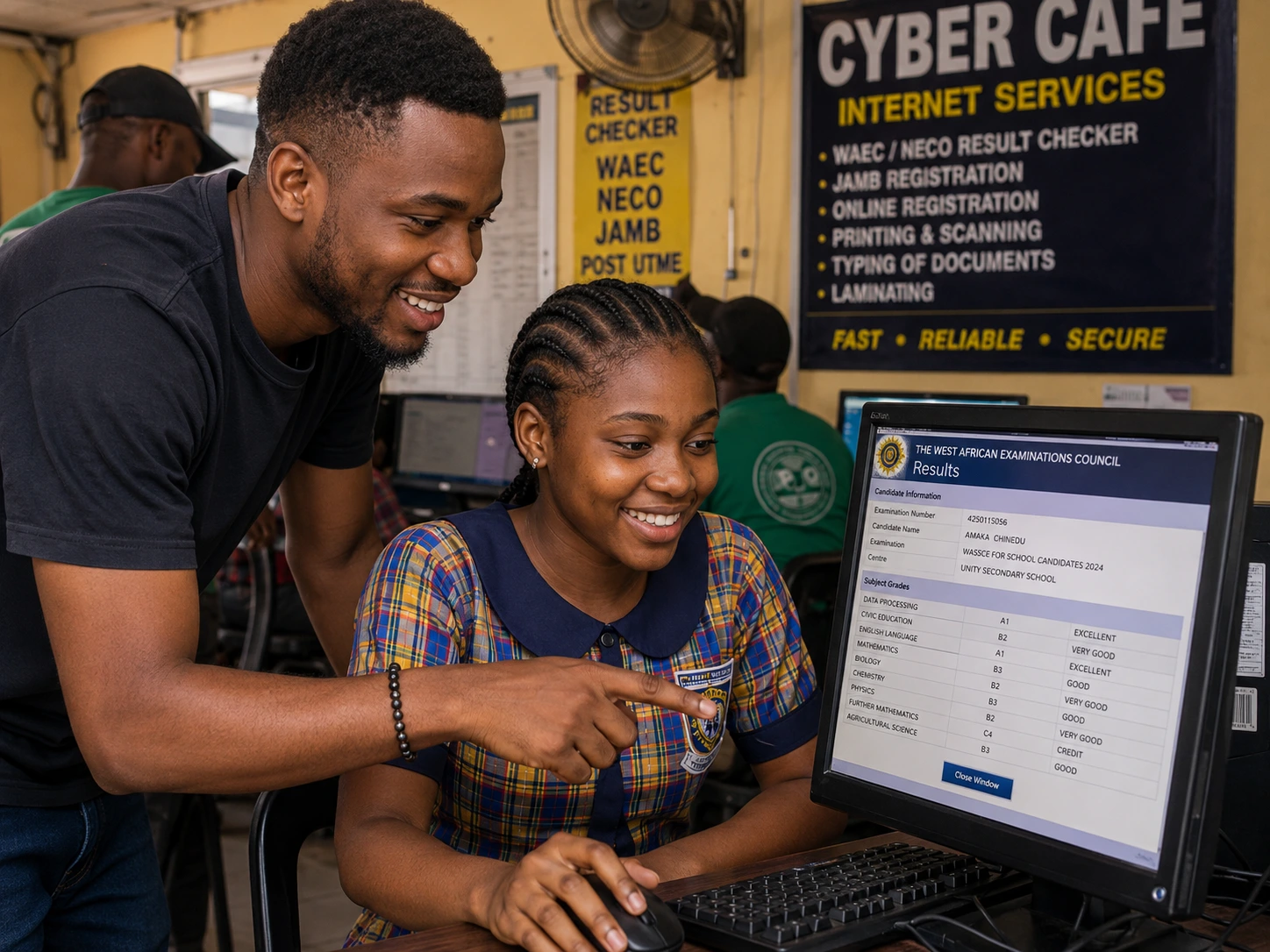 A student purchasing a supported exam PIN through TopupNaija
